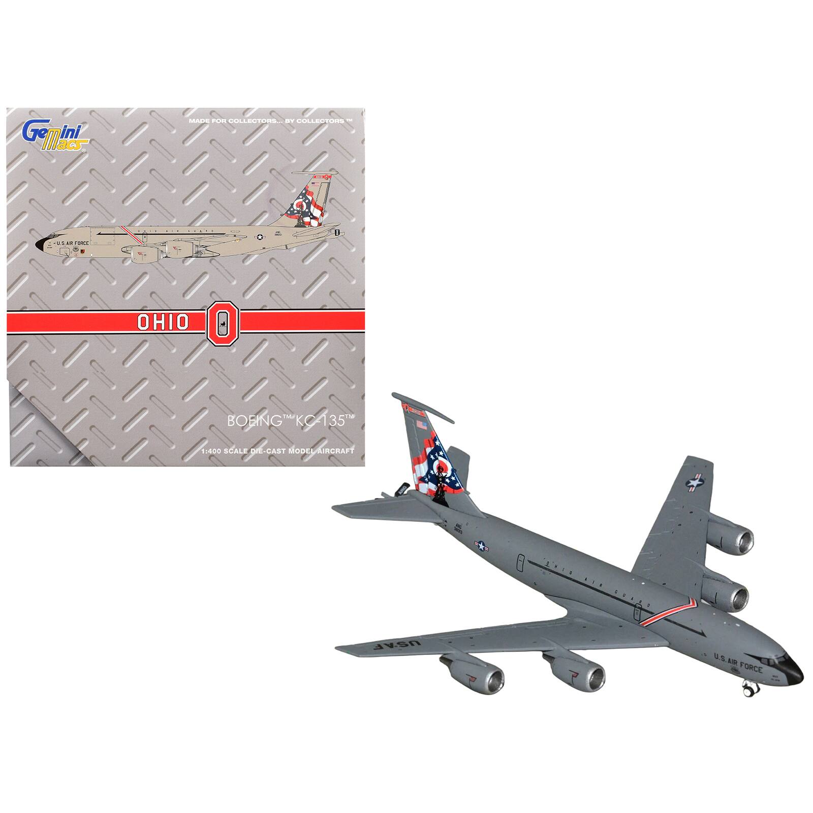 Gemini Models  
MADE FOR COLLECTORS... BY COLLECTORS  
BOEING KC-135  
1:400 SCALE DIE-CAST MODEL AIRCRAFT  
U.S. AIR FORCE  
OHIO