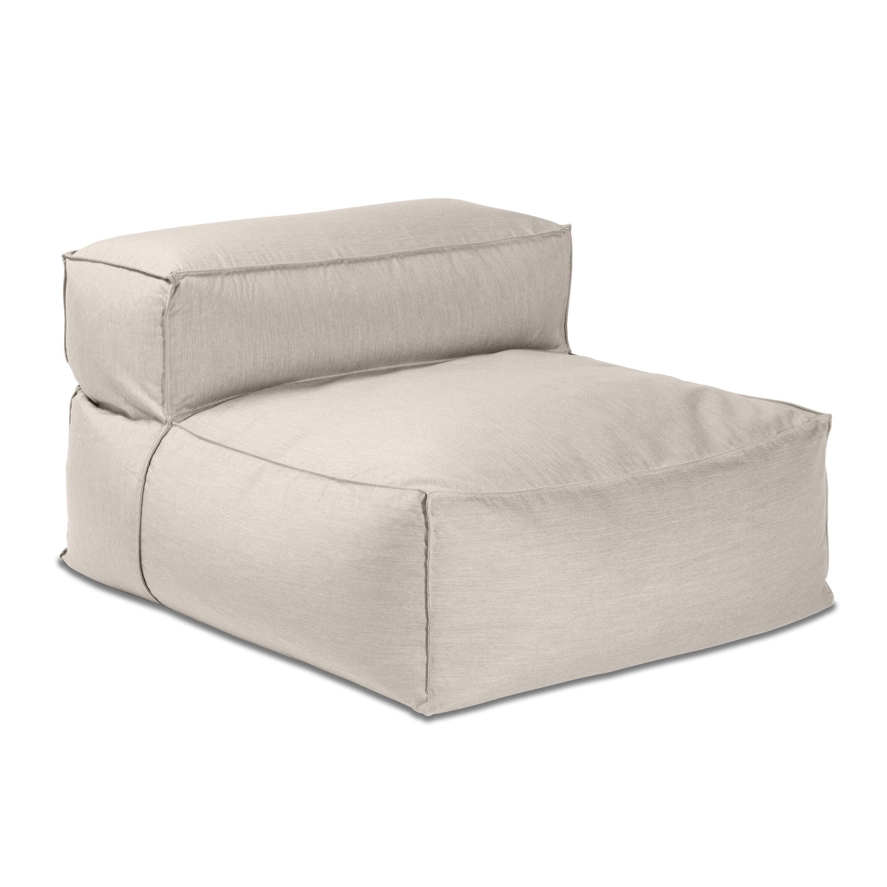 Back. Jaxx - Baya Outdoor Center Seat - Luxurious Oversized European Style Outdoor Soft Seating, Sunbrella Silver - Silver.