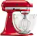 Angle. KitchenAid - KSM155GBCA Artisan Design Tilt-Head Stand Mixer - Candy Apple Red.