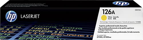 Front. HP - 126A Standard Capacity Toner Cartridge - Yellow.