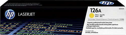 Front. HP - 126A Standard Capacity Toner Cartridge - Yellow.