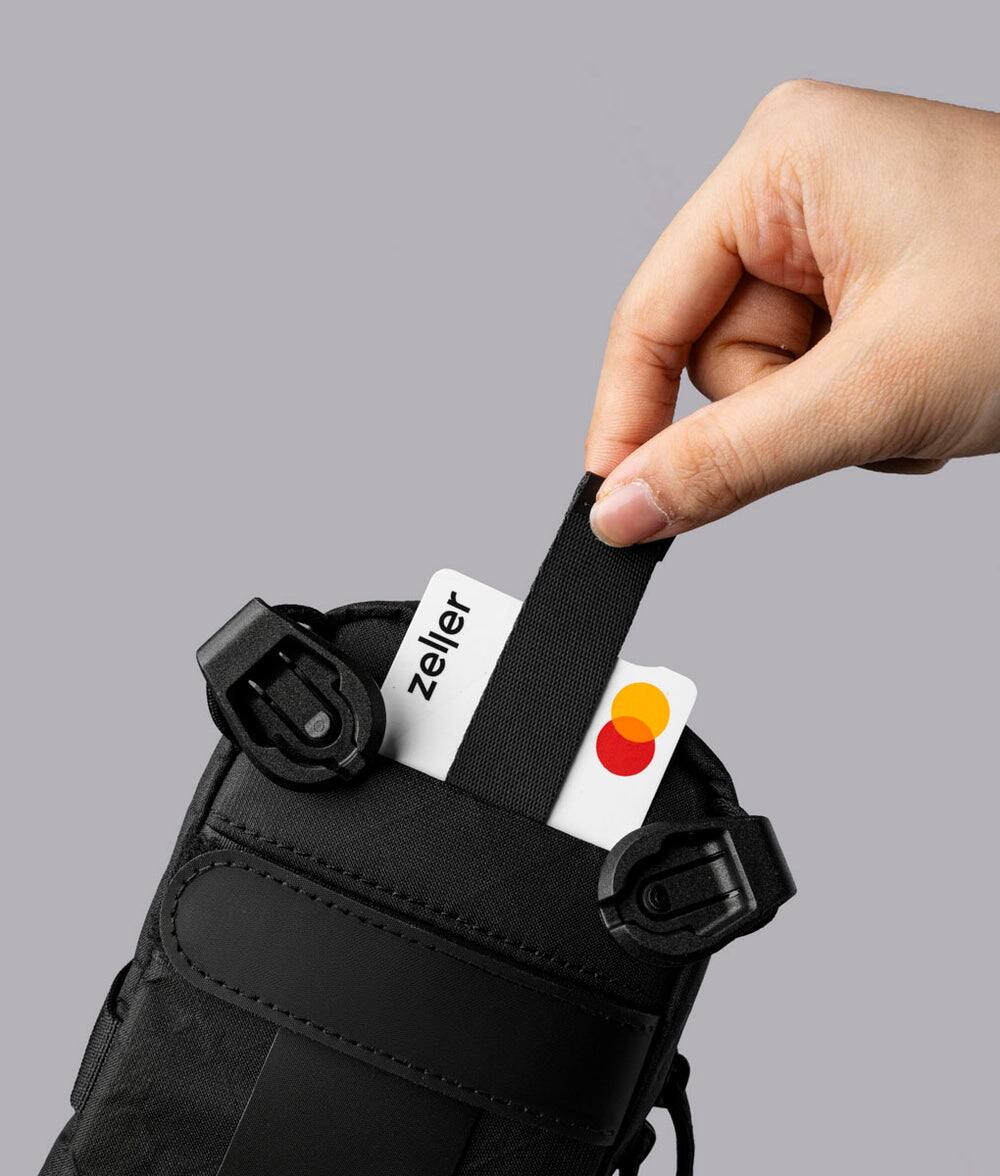 Alt View 3. ALPAKA - Crossbody Phone Bag & EDC Organizer - Modular Shoulder Pocket Max for Travel, Weather-Resistant - Black Ultradyne 100D.