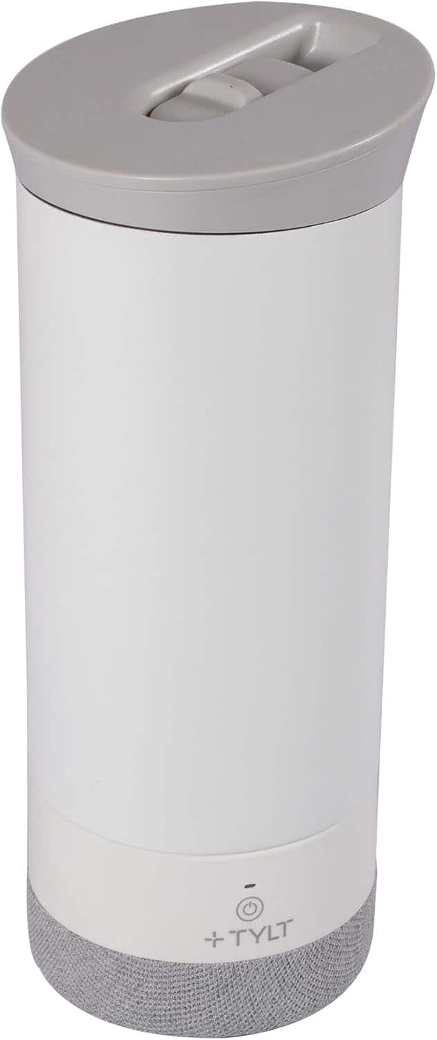 TYLT - Drink Speaker Mug Hydration Mug + Bluetooth Speaker - Cream