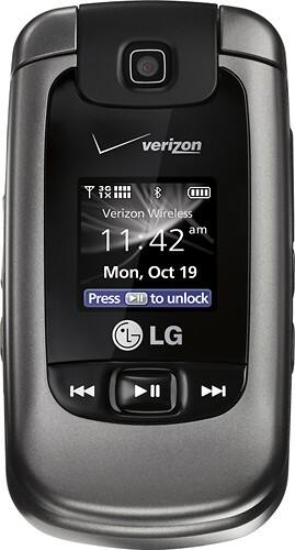 Front Standard. LG - Clout Mobile Phone - Gray (Verizon Wireless).