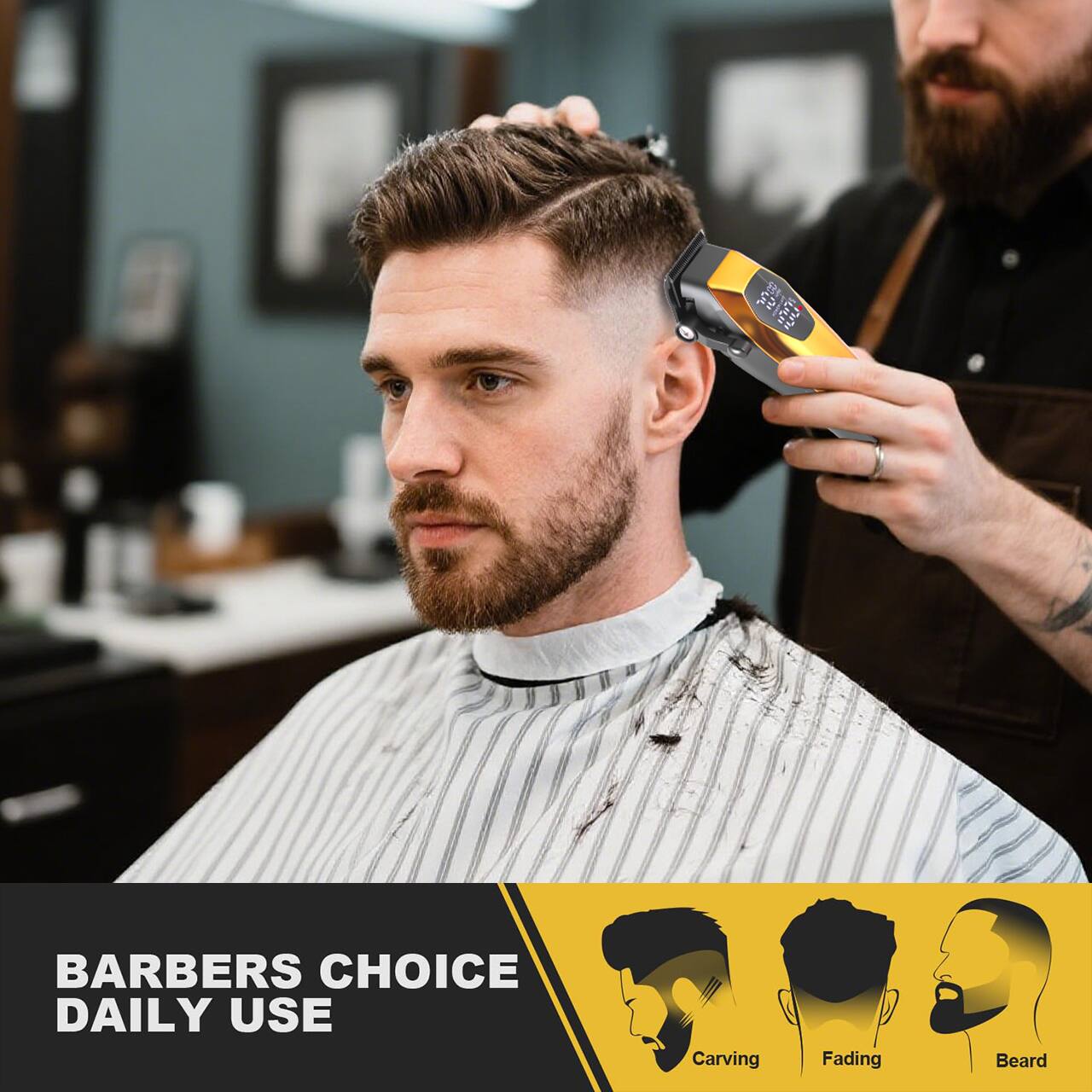 20% OFF  
BARBERS CHOICE DAILY USE  
Carving  
Fading  
Beard