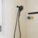 Alt View 3. Meqiodas - High Pressure Shower Heads 6 Spray Mode, Magnetic Shower Head, Black Handheld Shower with 60 inch Stainless Steel Hose - Black.