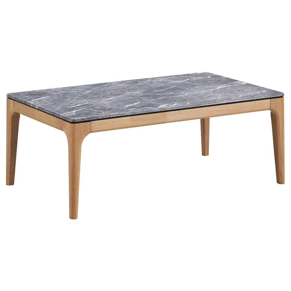 Front. Coaster Co. of America - Polaris Rectangular SmartTop Coffee Table Grey and Light Oak - Gray.