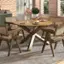 Back. Costway - Costway 47" Round Dining Table with Solid Acacia Wood Legs for 4-6 Person for Kitchen - Natural.