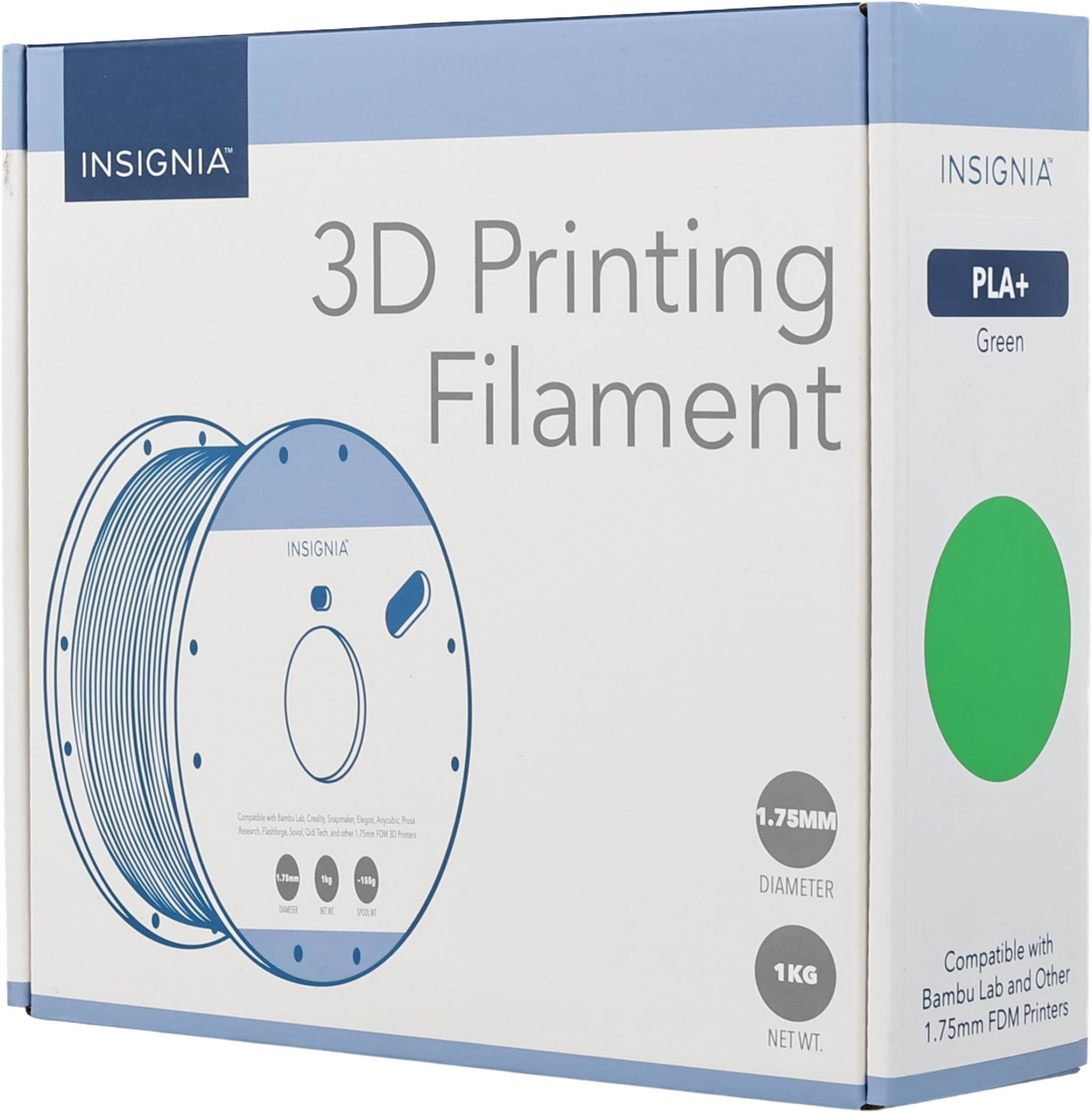 INSIGNIA 3D Printing PLA+ Green Filament Set A. 1.75MM 1KG NET WT. Compatible with Lab and Other Bambu Printers 1.75mm FDM