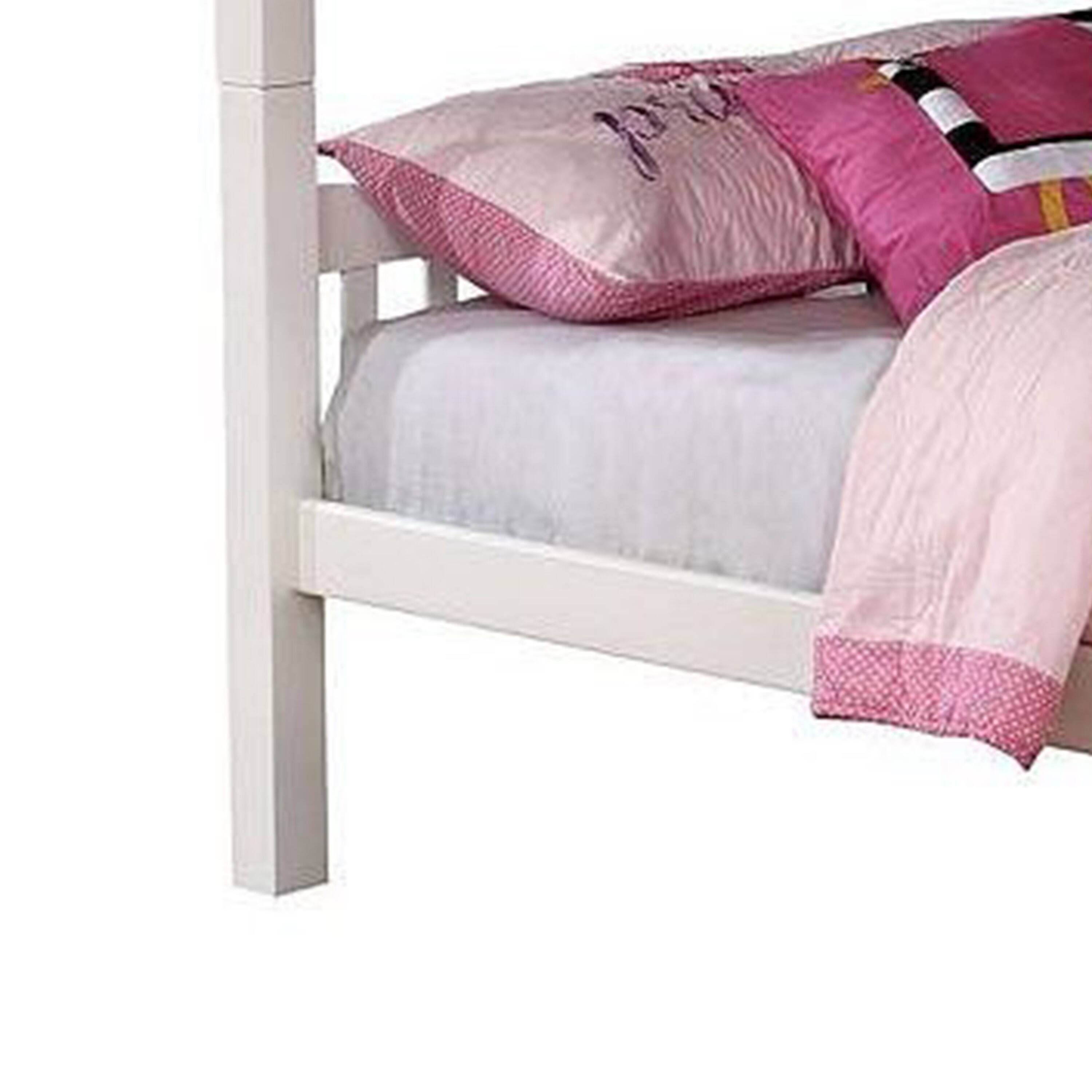 Back. Manhattan Lane - Nedy Full over Full Bunk Bed with Attached Ladder - White.