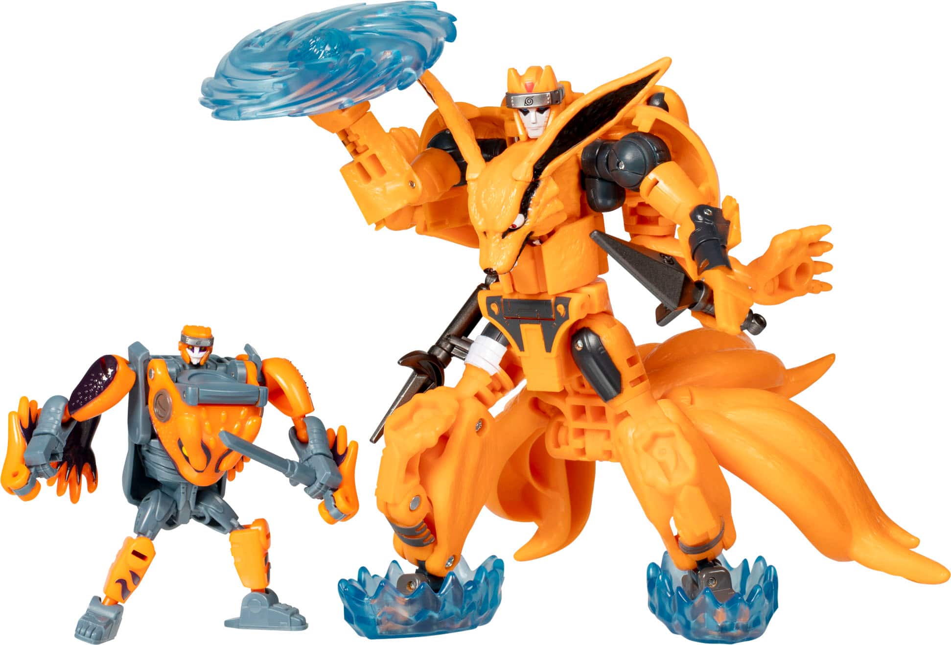 Angle. Transformers - Collaborative Naruto Shippuden x Transformers Kurama and Gamakichi.