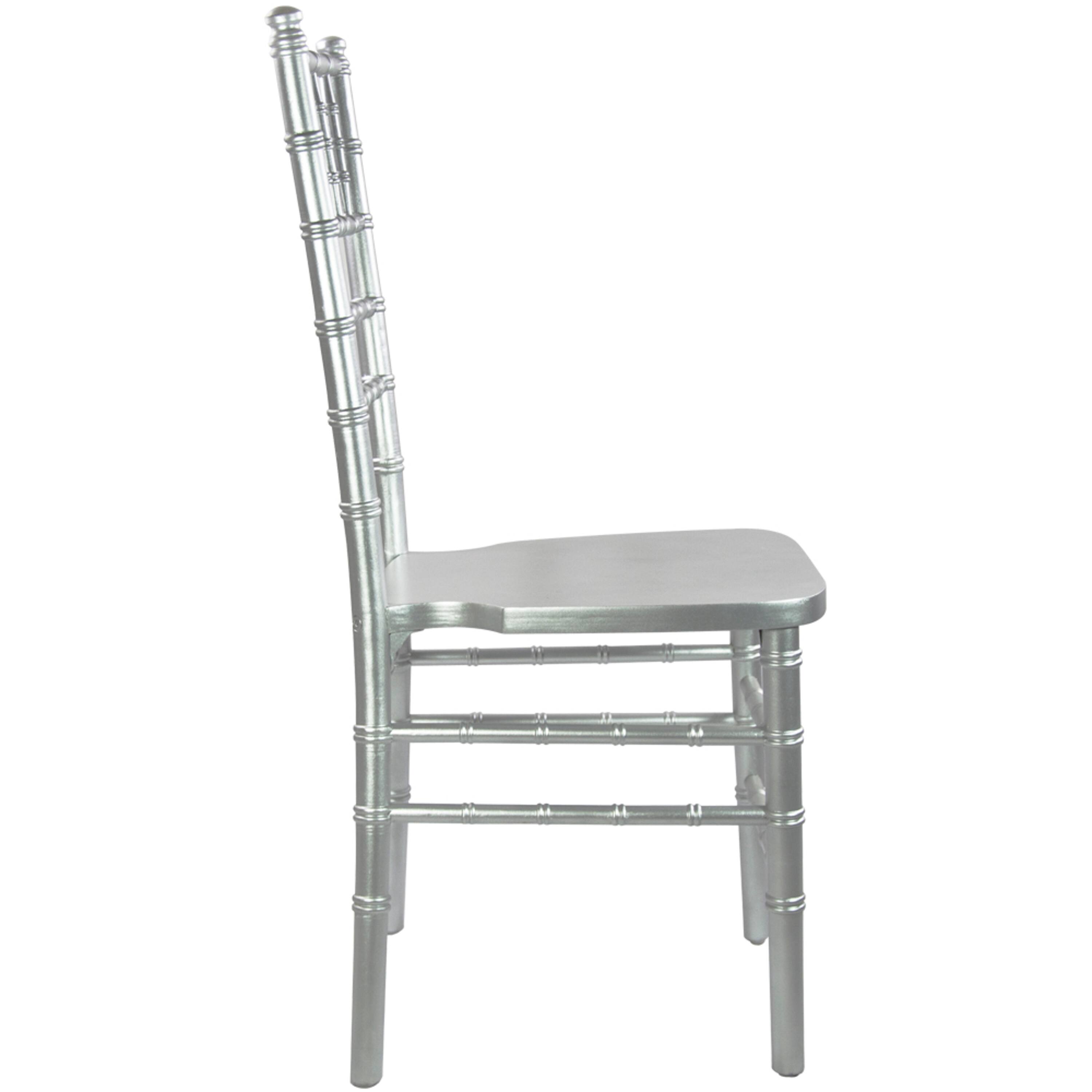 Alt View 2. Emma + Oliver - Wood Chiavari Chair - Silver.