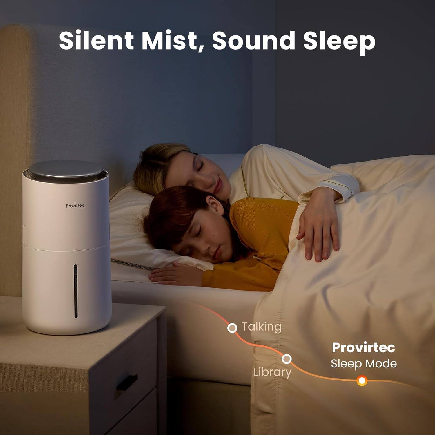 Silent Mist, Sound Sleep  
Provided by Talking Library  
Provitec Sleep Mode