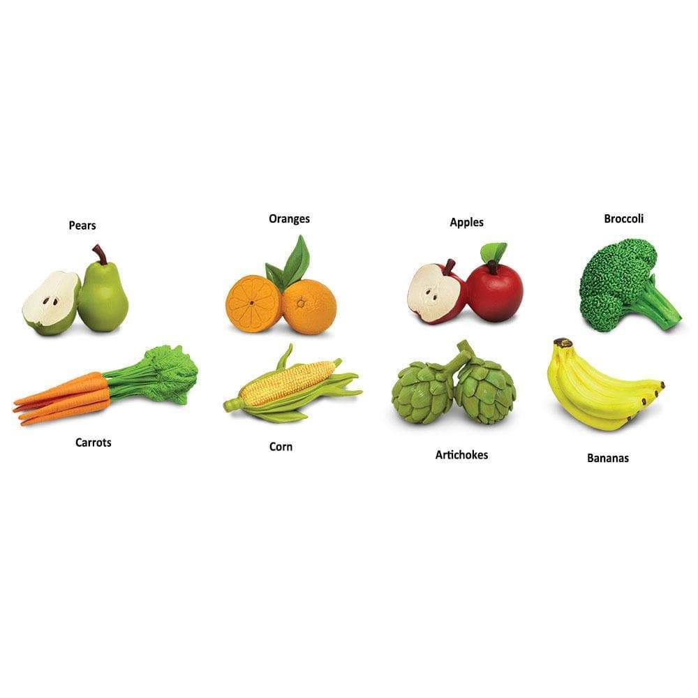 Pears, Oranges, Apples, Broccoli, Carrots, Corn, Artichokes, Bananas