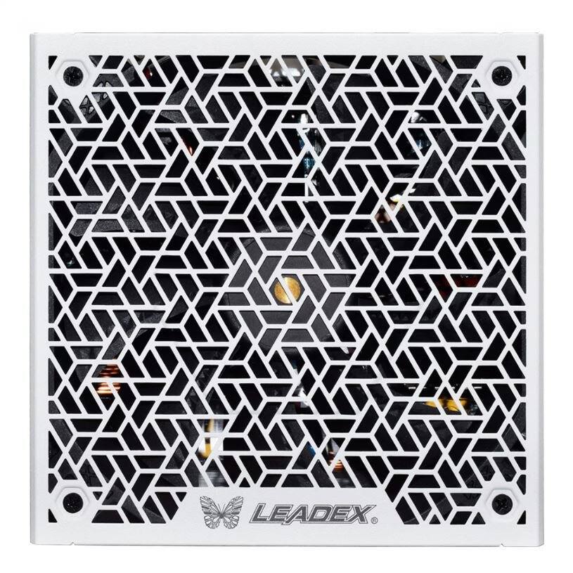 Angle. Super Flower - Super Flower Leadex VII XP 1000W 80+ Platinum, Full Modular, ATX 3.1, W/12V-2*6, FDB Fan, White - white.
