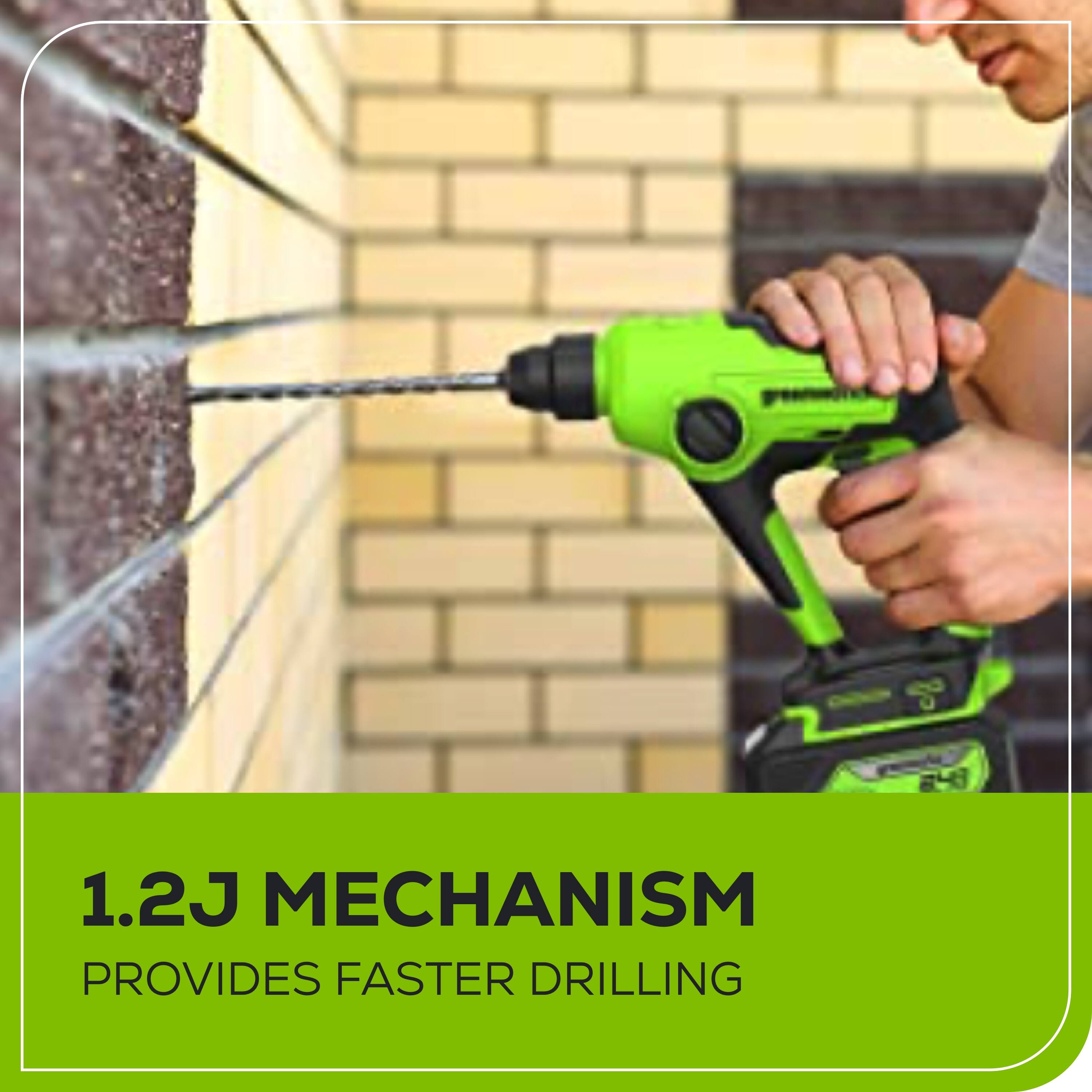 1.2J MECHANISM PROVIDES FASTER DRILLING