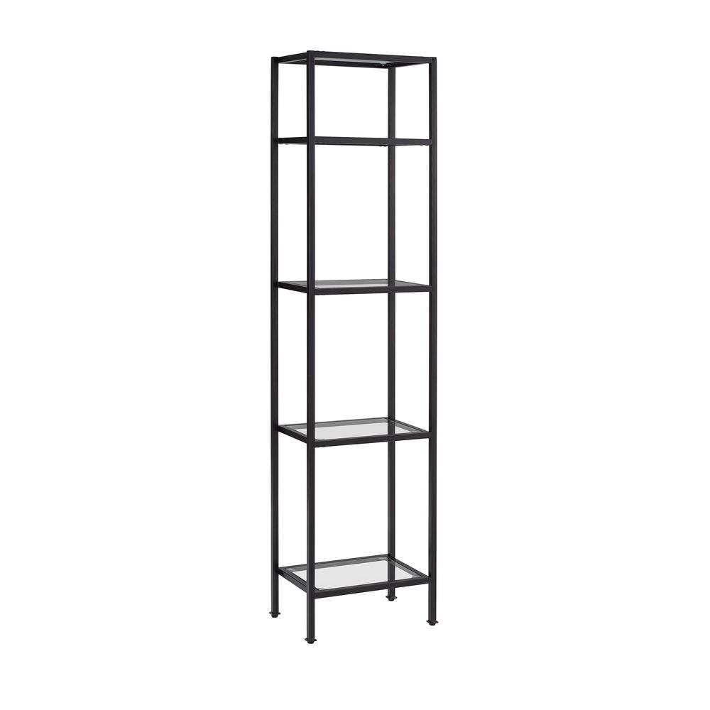 Left. Crosley Furniture - Aimee Narrow Etagere Bookcase - Oil Rubbed Bronze.