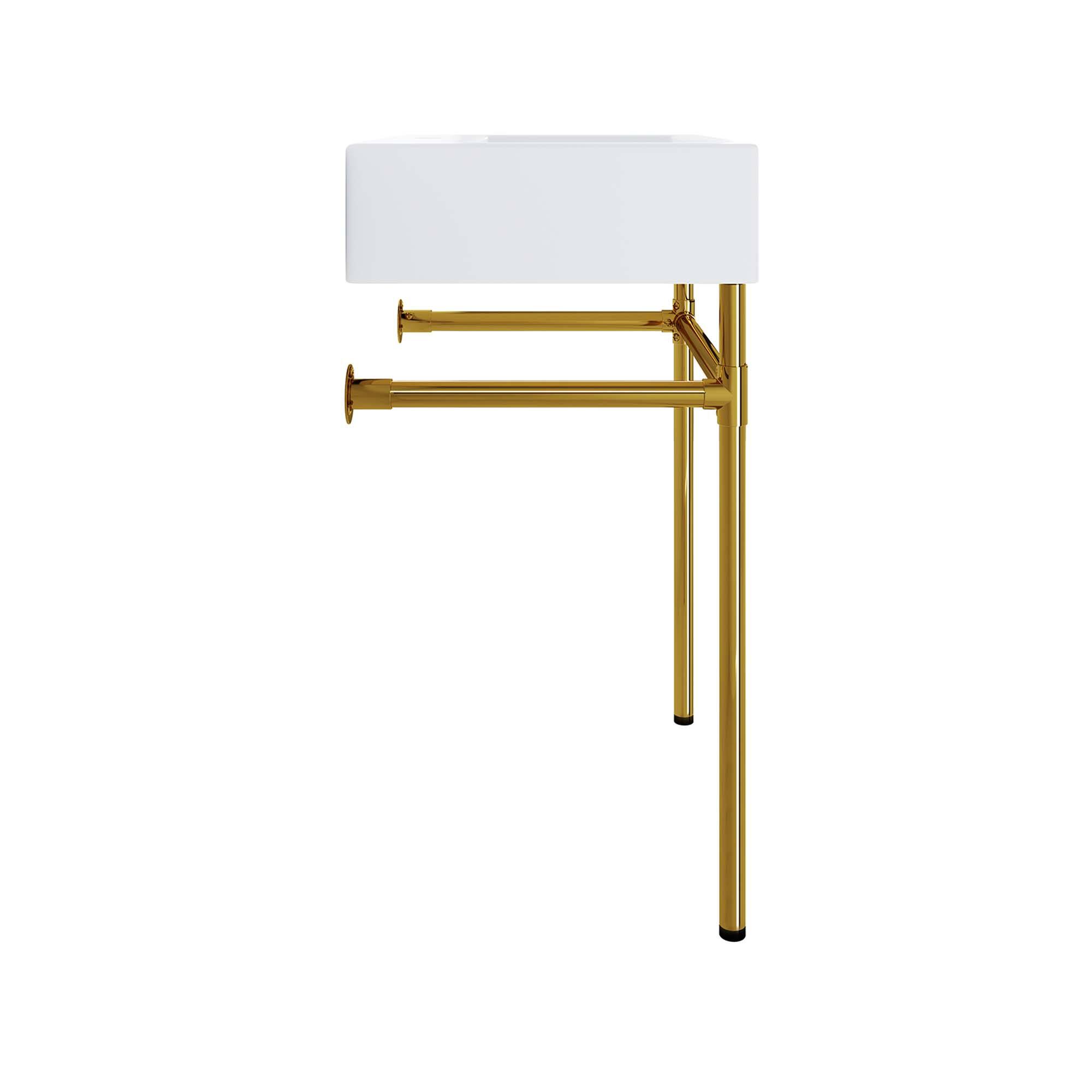 Alt View 1. Modway - Redeem Wall-Mount Bathroom Vanity Basin Included - Gold White.