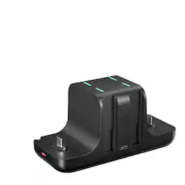 Stock Preferred - 6-in-1 Charging Dock Station for Nintendo Switch Joy-Con & Pro Controllers - Black