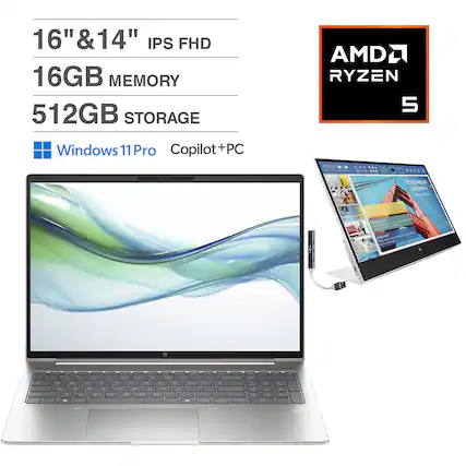 16" & 14" IPS FHD
16GB MEMORY
512GB STORAGE
AMD RYZEN 5
Windows 11 Pro
Copilot+PC