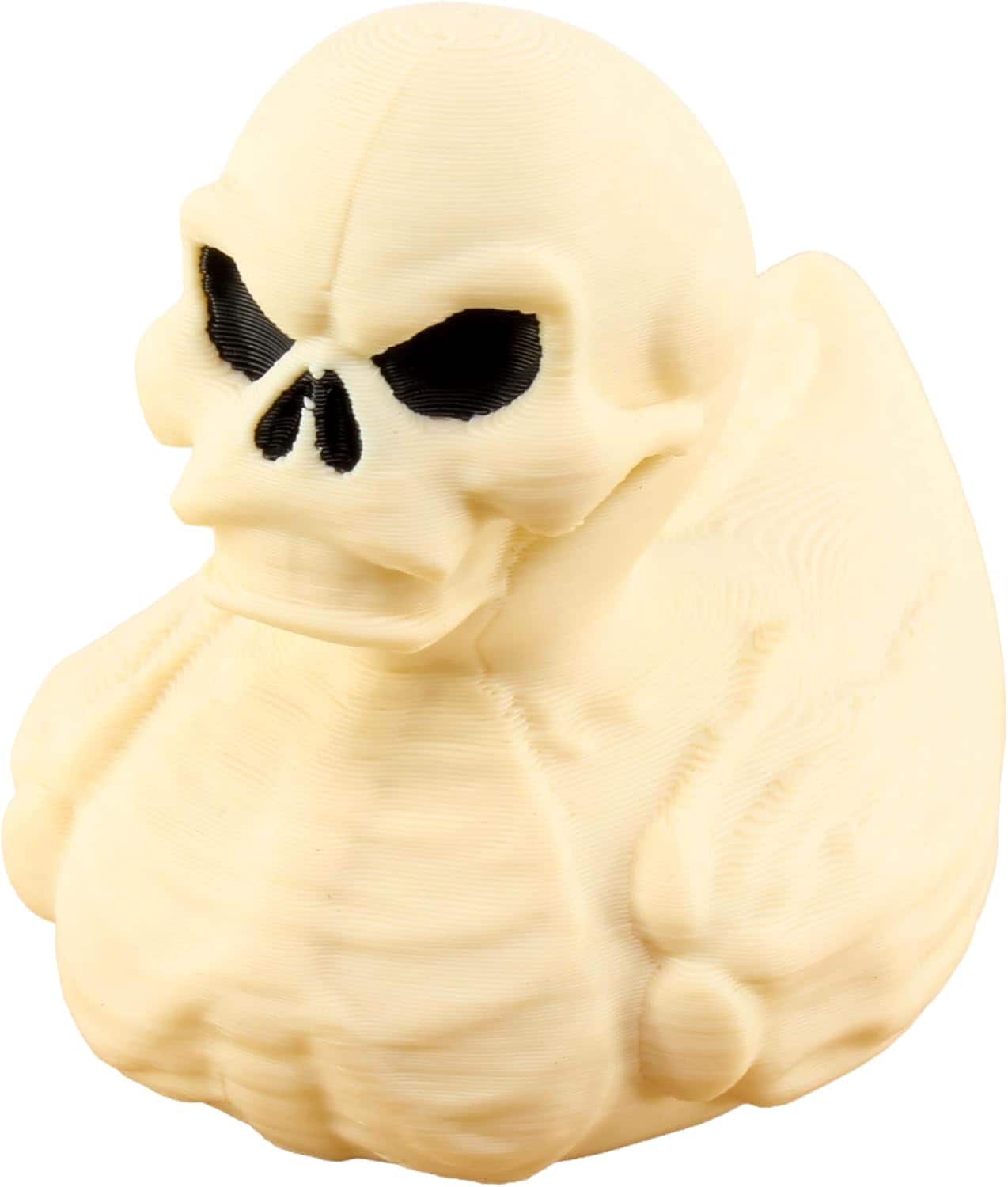 JuzToys - Skeleton Duck Figurine, 4x4 Ducking, Fun Car Dashboard Accessory, Halloween Ducks for Cars, Spooky Skeleton by PowerTRC - Cream