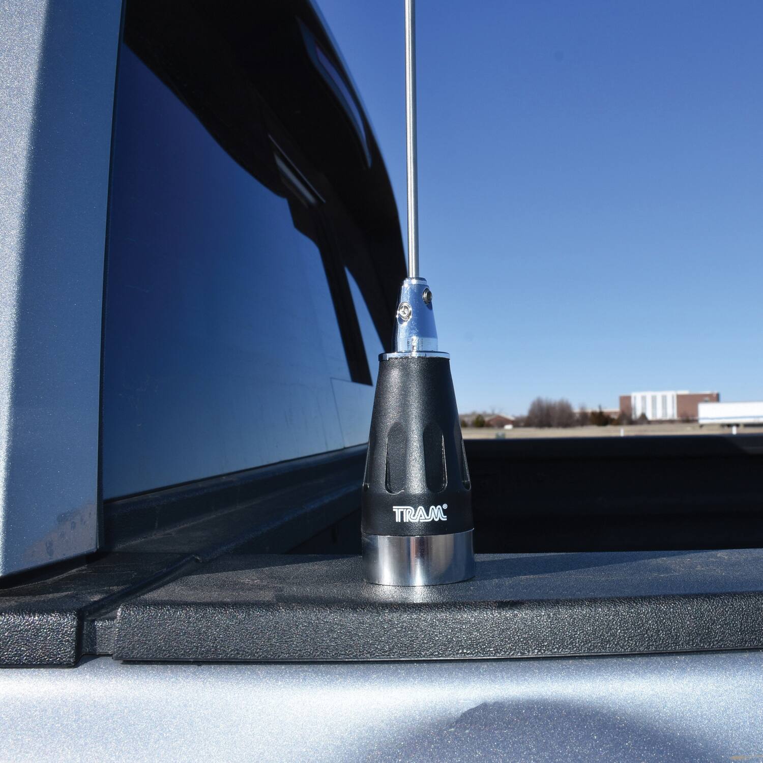 Angle. Tram - 136 MHz to 174 MHz Pretuned Gain Antenna - Stainless Steel.