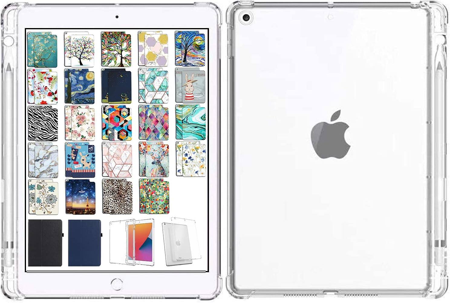 Front. DuraSafe Cases - iPad Air 3 10.5" 2019 & iPad Pro 10.5" 2017 Transparent Back Case with Built-in Pencil Holder A1701 A1709 A1852 A2152 - Transparent.