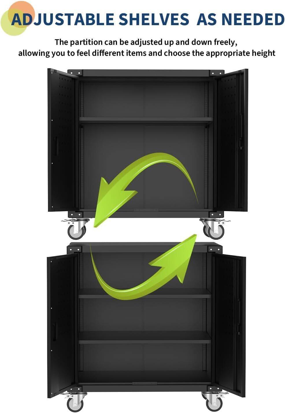 ADJUSTABLE SHELVES AS NEEDED

The partition can be adjusted up and down freely, allowing you to feel different items and choose the appropriate height.