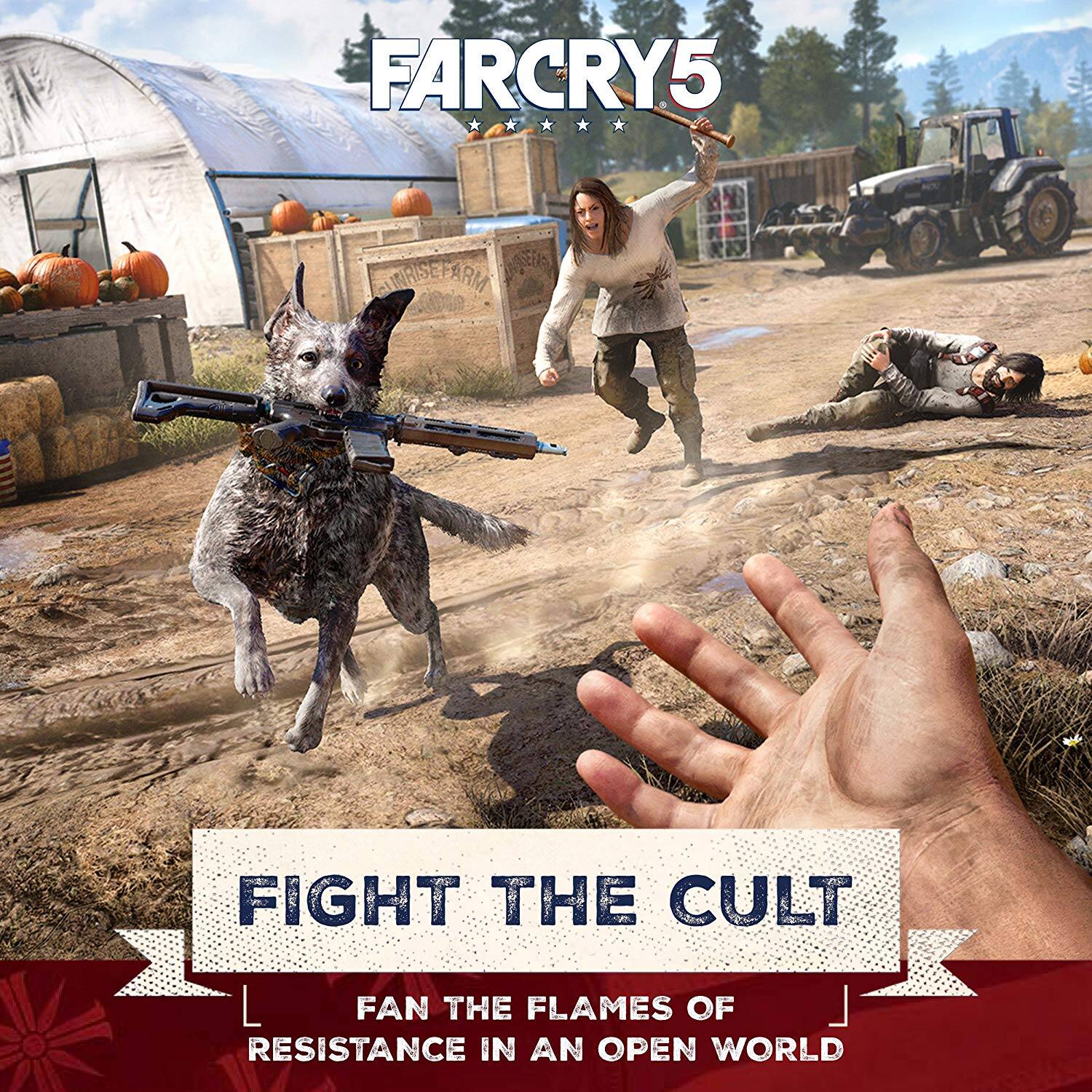 FARCRY5  
IMRISEFARM  
FIGHT THE CULT  
FAN THE FLAMES OF RESISTANCE IN AN OPEN WORLD