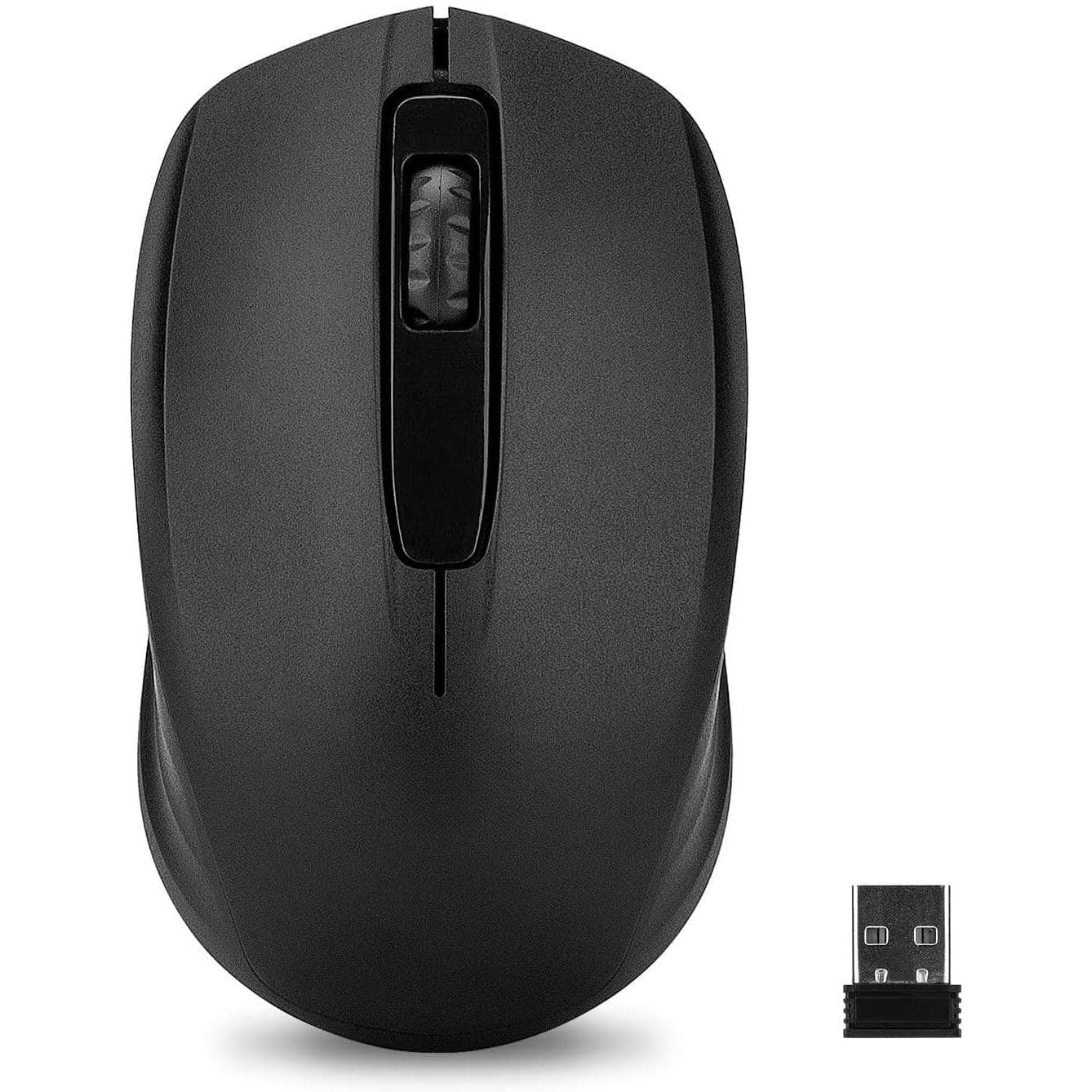 Cedar Assembly - Wireless Noiseless Mouse Portable Computer Mice For Pc Laptop Windows Office Included Usb Dongle new) - Wireless - Black