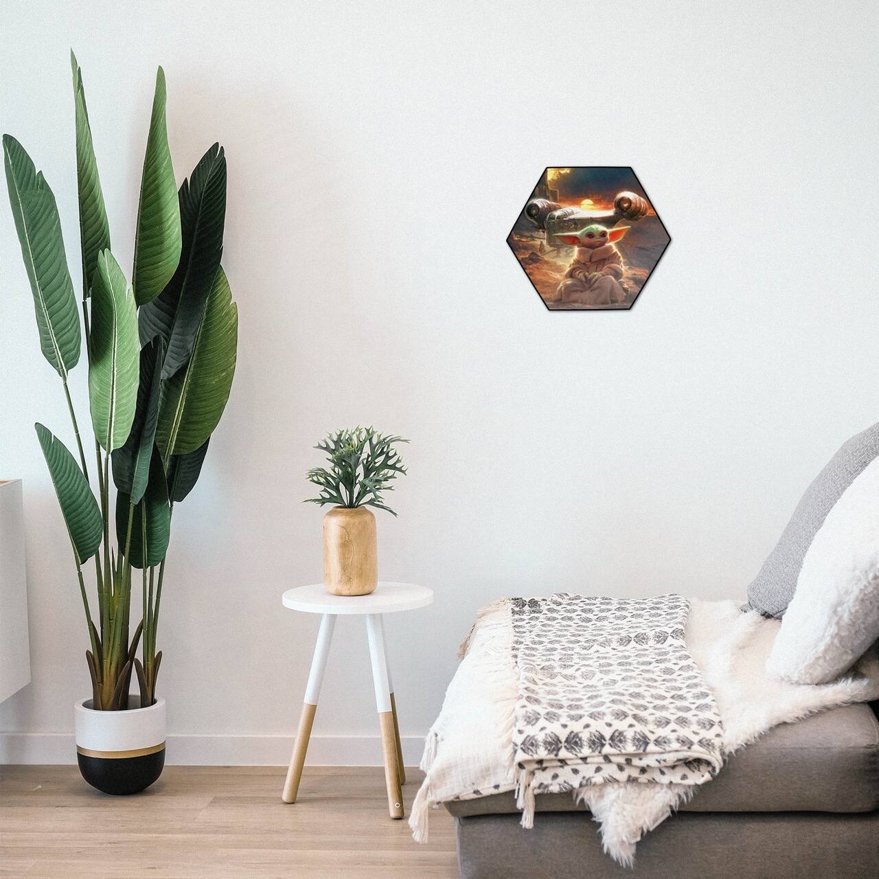 Angle. Trend Setters - Star Wars (The Foundling's Journey by Brian Rood) KNEXAGON™ Wood Print - Multicolor.