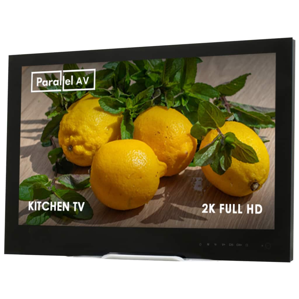 ParallelAV - 32" Black Frame Kitchen Cabinet Water Resistant Smart TV + Included Kitchen Cabinet Installation Lift