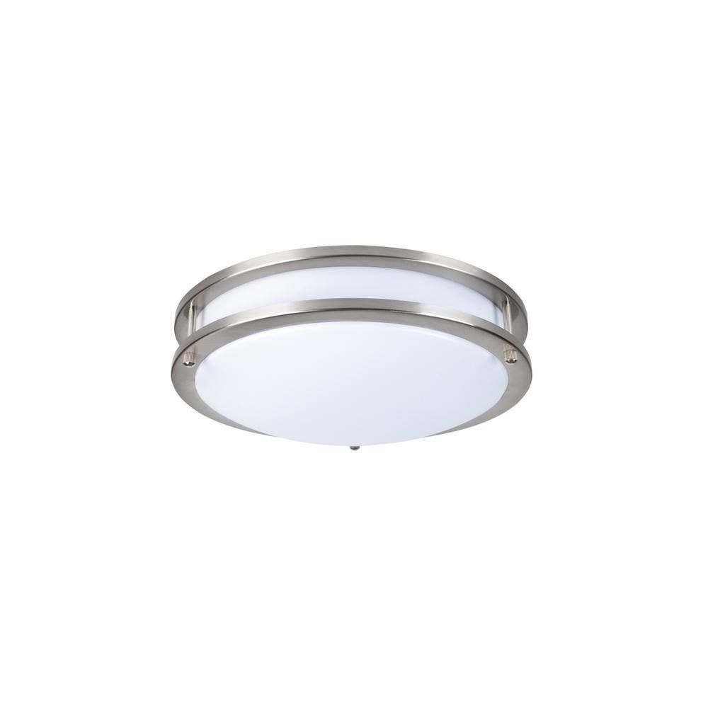 Elitco Lighting - Led Double Ring Ceiling Flush - BRUSHED NICKEL