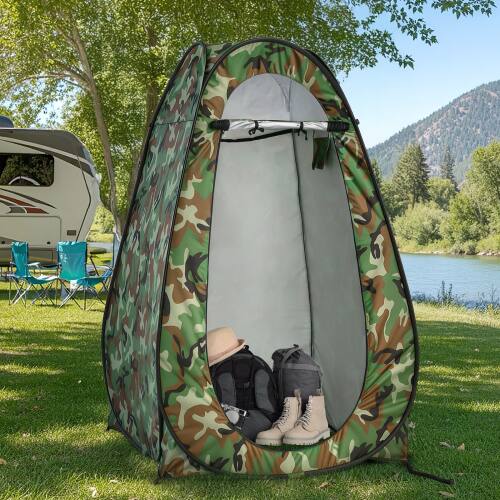 Alt View 9. Winado - 6 FT Camping Pop Up Tent Instant Portable Shower Dressing Fitting Tent Privacy Toilet, Changing Room for Outdoor Camping - Camouflage.