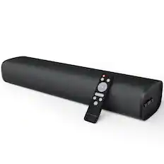 Front. COWIN - Bluetooth Sound Bar Small Surround Sound 17Inch - black.