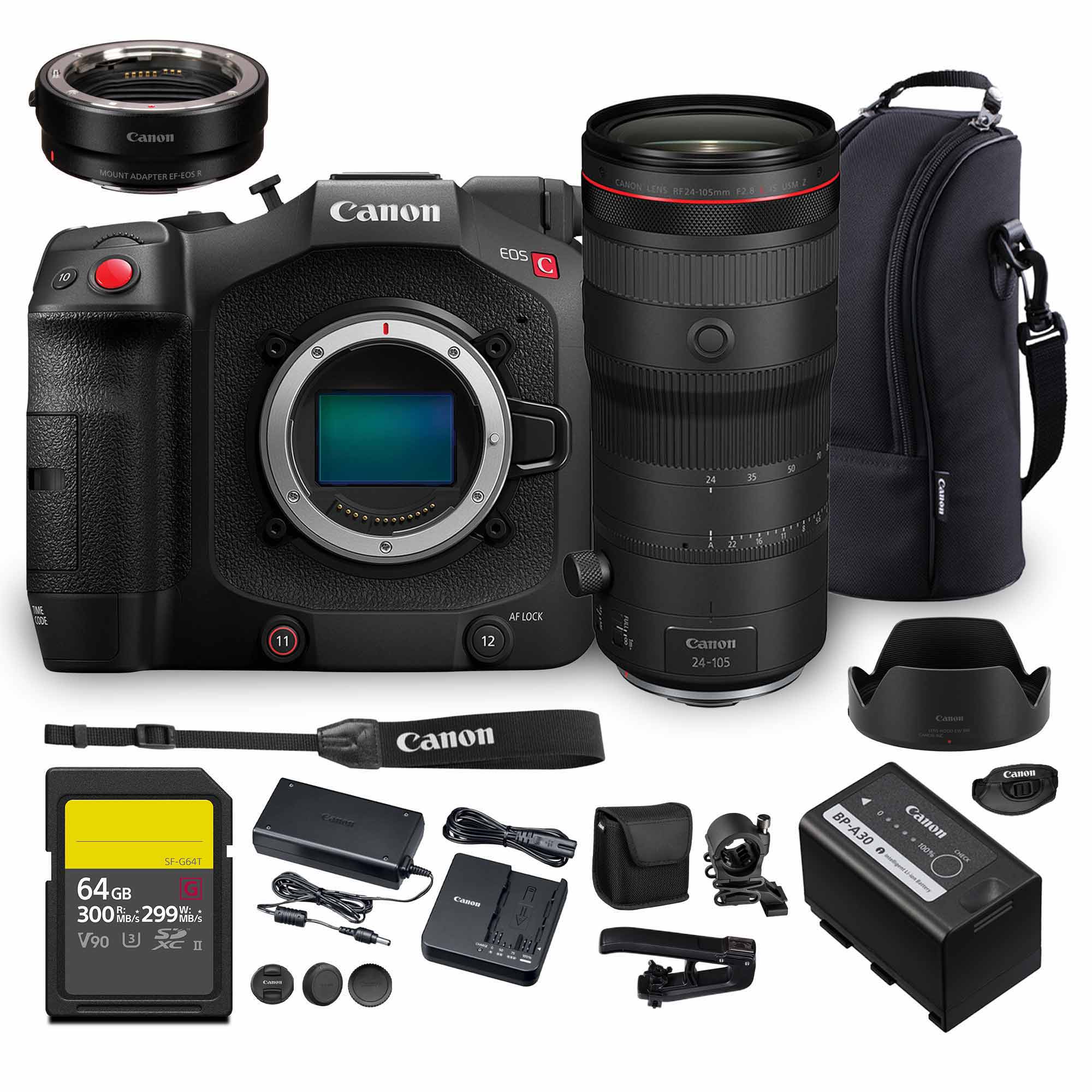 Canon EOS C24-105mm f/2.8 L IS II USM  
Canon EOS C24-105mm f/2.8 L IS II USM  
Canon BP-A30 Battery Pack  
Canon 64GB SF-G641 UHS-II V90 Memory Card  
Canon LP-E6N Battery Charger  
Canon LP-E6N Battery  
Canon Canon EOS C24-105mm f/2.8 L IS II USM  
Canon Canon EOS C24-105mm f/2.8 L IS II USM  
Canon Canon EOS C24-105mm f/2.8 L IS II USM  
Canon Canon EOS C24-105mm f/2.8 L IS II USM  
Canon Canon EOS C24-105mm f/2.8 L IS II USM  
Canon Canon EOS C24-105mm f/2.8 L IS II USM  
Canon Canon EOS C24-105mm f/2.8 L IS II USM  
Canon Canon EOS C24-105mm f/2.8 L IS