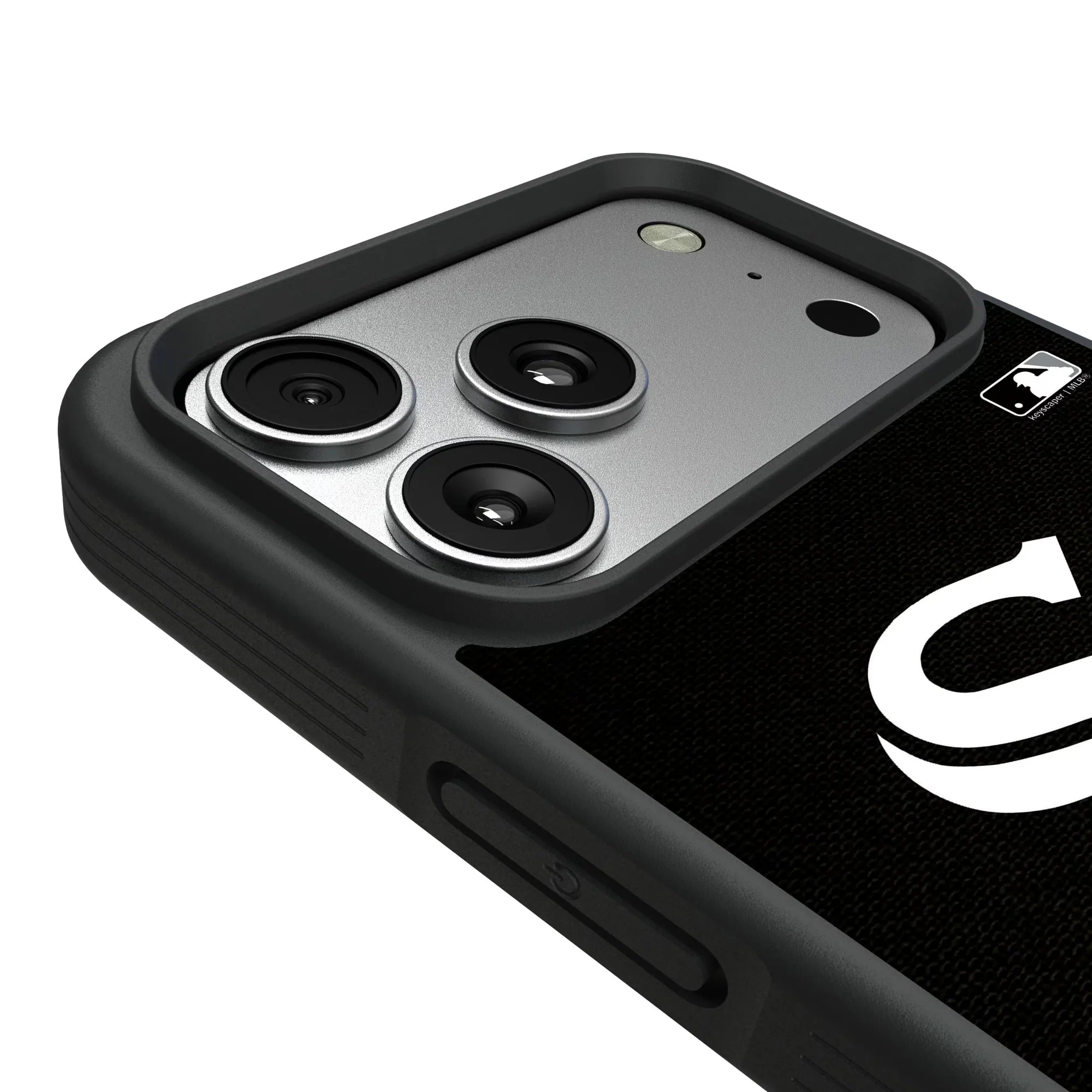 Alt View 2. Keyscaper - Chicago White Sox Personalized Bump Case with 8.2ft Drop Protection - 16 Pro Max - Multicolor.