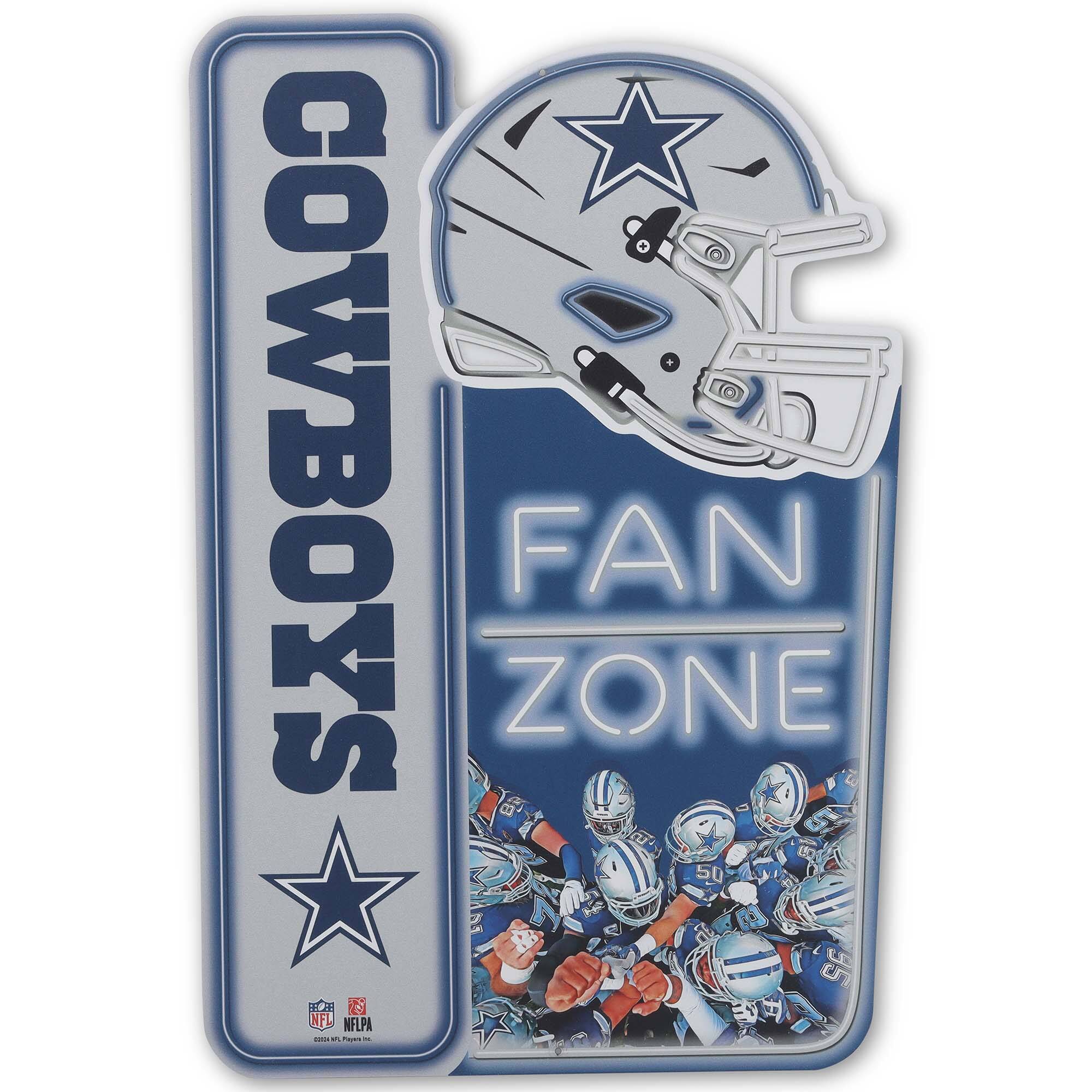 Dallas Cowboys 13" x 19.5" Fan Zone Metal Sign