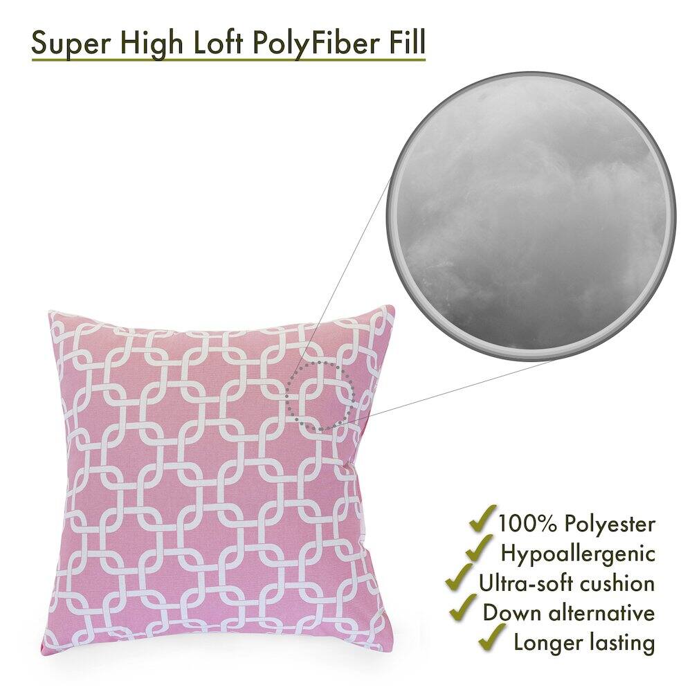 Super High Loft PolyFiber Fill

- 100% Polyester
- Hypoallergenic
- Ultra-soft cushion
- Down alternative
- Longer lasting