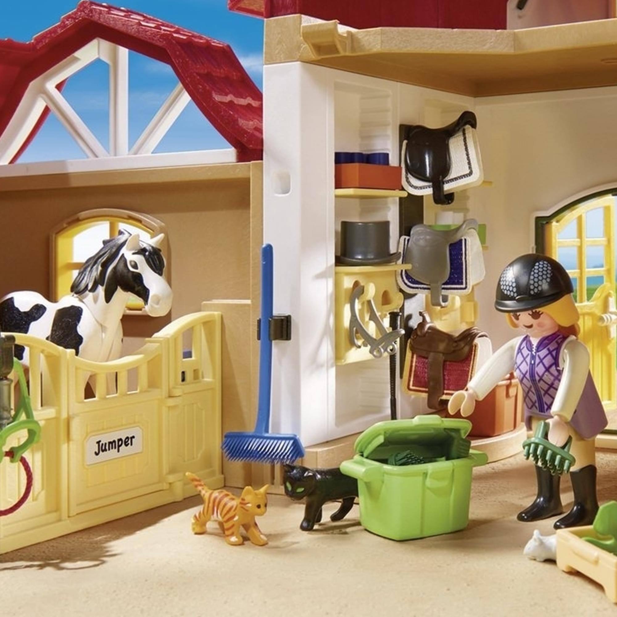 Alt View 4. Playmobil - Playmobil 6926 Horse Farm Building Set.