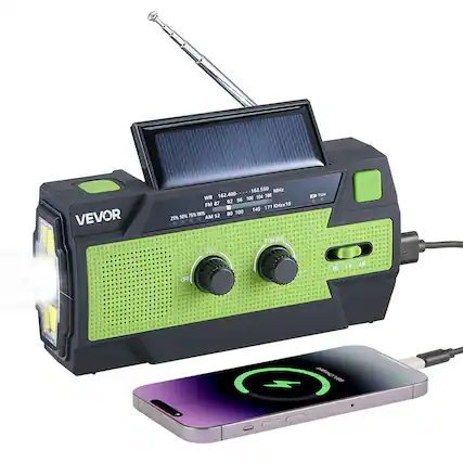 VEVOR - 162.550 MHz WB 162.400- 100 104 108 92 96 FM 87 Hx10 140 171 75% 10 100% 80 100 25% 50% AM 52 TUNING VOL OFF SoS TUN . WBFMAM FM AM WS JNERO 20P 1