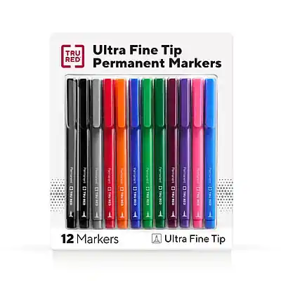 Ultra Fine Tip
Permanent Markers
TRU RED
12 Markers
Ultra Fine Tip