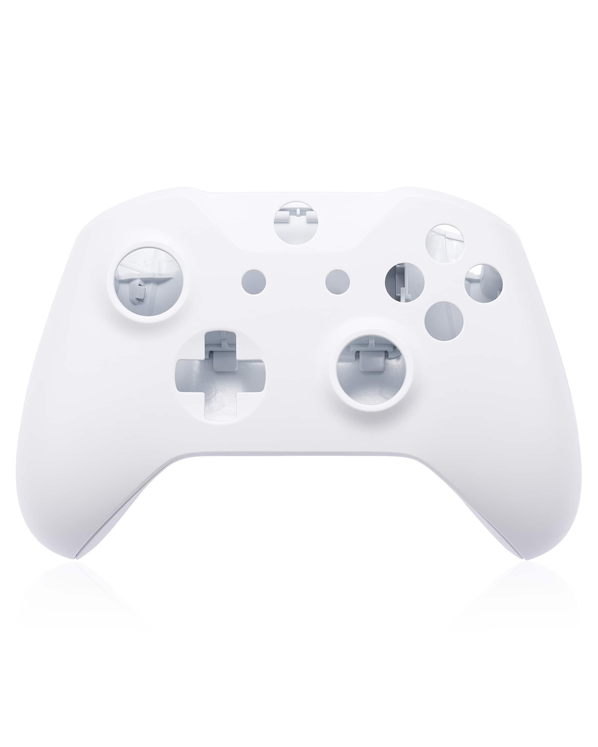 Microsoft - Controller Faceplate Shells (Top and Bottom) Compatible For Xbox One S - White