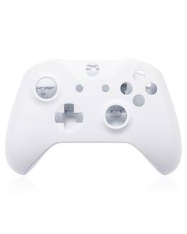 Microsoft - Controller Faceplate Shells (Top and Bottom) Compatible For Xbox One S - White
