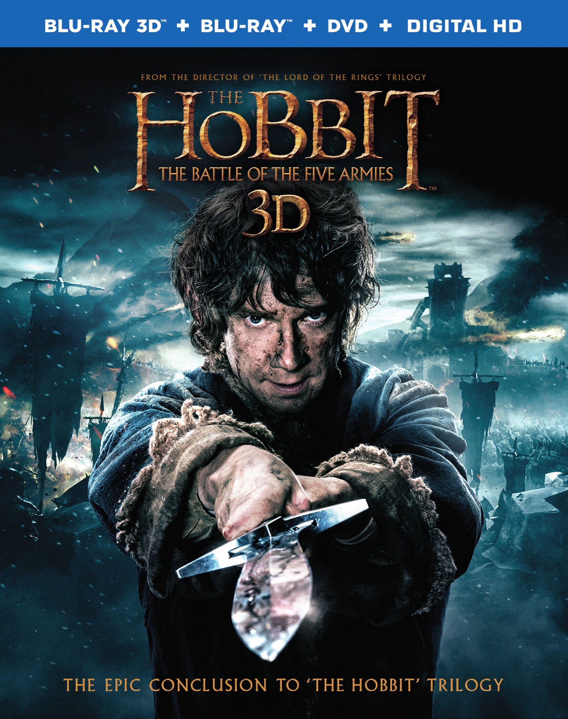 stuiten op snorkel maniac Hobbit: The Battle of the Five Armies [Includes Digital Copy] [UltraViolet]  [3D] [Blu-ray/DVD] [Blu-ray/Blu-ray 3D/DVD] [2014] - Best Buy