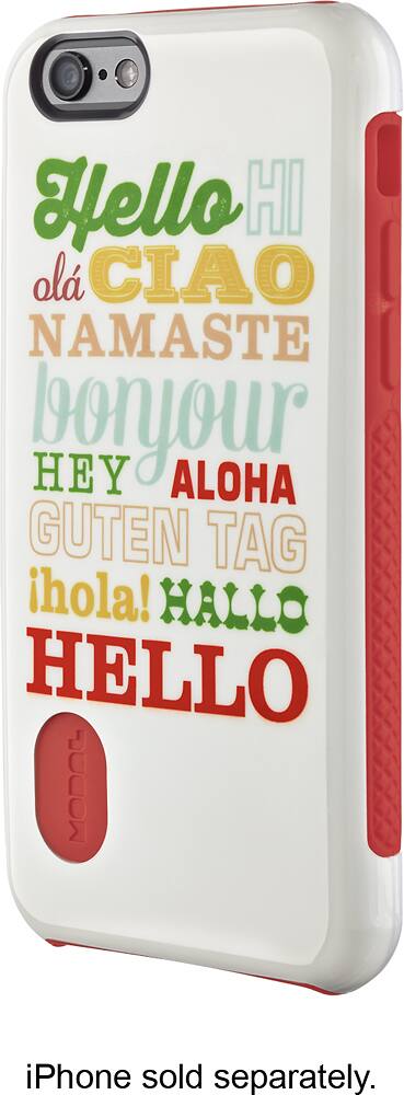 Front. Modal™ - Hard Shell Case for Apple® iPhone® 6 - White/Red.