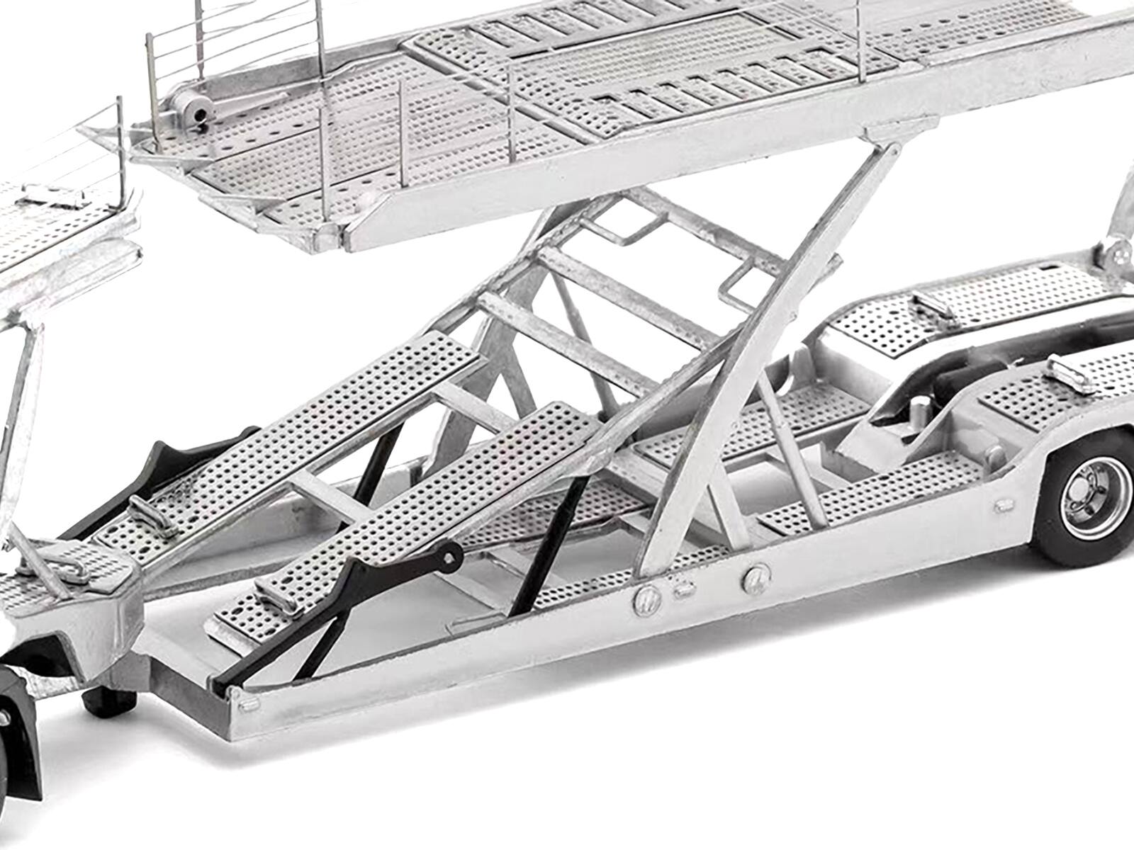 Back. GCD - Mercedes-Benz Actros Auto Transporter Black 1/64 Diecast Model by GCD - Black.