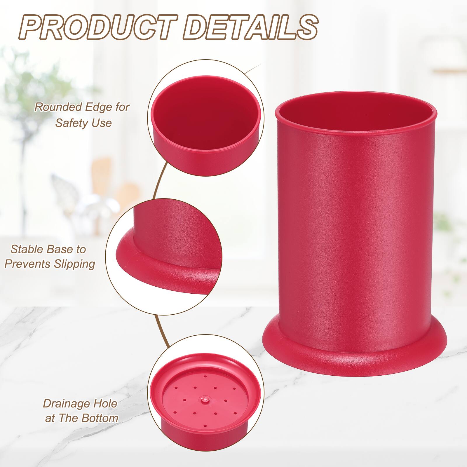 PRODUCT DETAILS
- Rounded Edge for Safety Use
- Stable Base to Prevents Slipping
- Drainage Hole at The Bottom