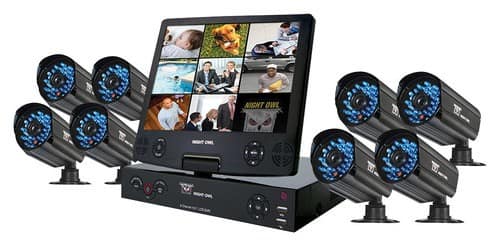  Night Owl - 8-Channel, 8-Camera Indoor/Outdoor DVR Security System - Black
