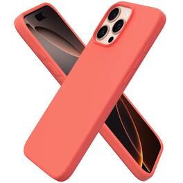 Ornarto - Designed for iPhone 16 Pro Max Case 6.9", Liquid Silicone Full Covered Protective Case - Coral